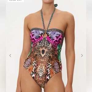 Camilla Bandeau One Piece With Ring Trim Size M